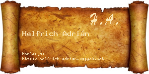 Helfrich Adrián névjegykártya